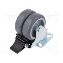 KPDA-TPA 75S-HC; Transport wheel; Ø: 75mm; W: 50mm; H: 103mm; dual channels; 100kg; RADER