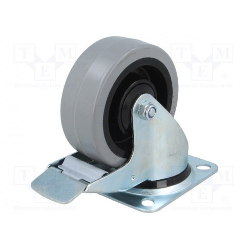 KPE-POGES 100K1-HC; Transport wheel; Ø: 100mm; W: 36mm; H: 128mm; torsional with lock; RADER