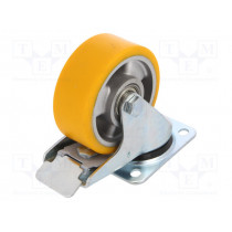 KPM-ALPU 100K-HC; Transport wheel; Ø: 100mm; W: 40mm; H: 130mm; torsional with lock; RADER