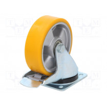 KPM-ALPU 125K-HC; Transport wheel; Ø: 125mm; W: 40mm; H: 156mm; torsional with lock; RADER