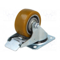 KPM-ALPU 80K-HC; Transport wheel; Ø: 80mm; W: 38mm; H: 111mm; torsional with lock; RADER