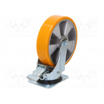 KPW-ALPU 200K-HC; Transport wheel; Ø: 200mm; W: 50mm; H: 240mm; torsional with lock; RADER