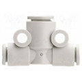 KQ2T23-00A; Tee fitting; plug-in; -1÷10bar; Mat: polypropylene; T type branch; SMC