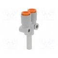 KQ2U06-99A; Tee fitting; plug-in; -1÷10bar; Mat: polypropylene; Y type branch; SMC KQ2U06-99A; Tee fitting; plug-in; -1÷10bar; Mat: polypropylene; Y type branch; SMC