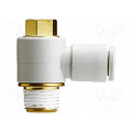 KQ2V08-01AS; Push-in fitting; threaded,angled 90°; R 1/8 KQ2V08-01AS; Push-in fitting; threaded,angled 90°; R 1/8