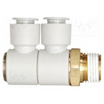 KQ2VD06-02AS; Push-in fitting; threaded,angled 90°; R 1/4