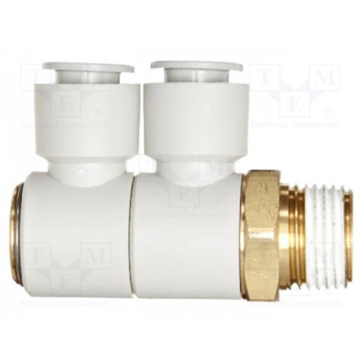 KQ2VD08-04AS; Push-in fitting; threaded,angled 90°; R 1/2