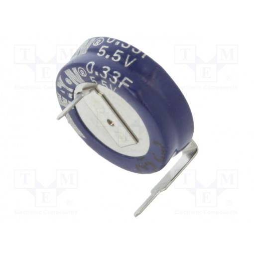 KR-5R5H334-R; Capacitor: electrolytic; supercapacitor; 330mF; 5.5VDC; ESR: 50Ω; EATON ELECTRIC