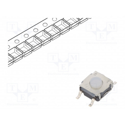 KSC201G LFS; Microswitch TACT; SPST-NO; Pos: 2; 0.05A/32VDC; SMT; none; 1.6N; C&K