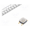 KSC223G LFG; Microswitch TACT; SPST-NO; Pos: 2; 0.05A/32VDC; SMT; none; 3.5mm; C&K