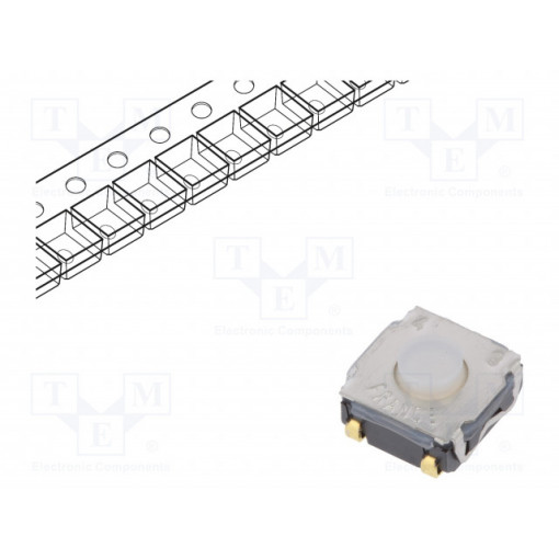 KSC243J LFG; Microswitch TACT; SPST-NO; Pos: 2; 0.05A/32VDC; SMT; none; 3.5mm; C&K