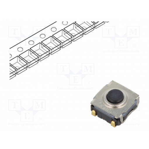 KSC343J LFG; Microswitch TACT; SPST-NO; Pos: 2; 0.05A/32VDC; SMT; none; 3.5mm; C&K