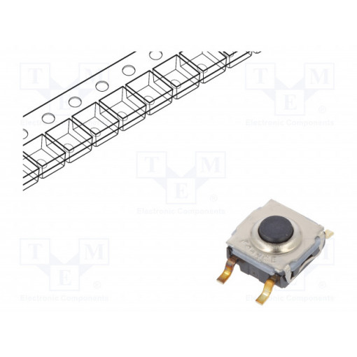KSC351G LFS; Microswitch TACT; SPST-NO; Pos: 2; 0.05A/32VDC; SMT; none; 5N; 3.5mm; C&K