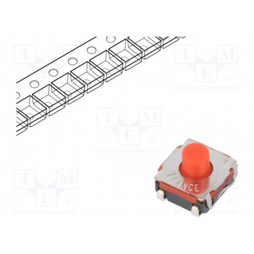 KSC401J 50 SH LFS; Microswitch TACT; SPST-NO; Pos: 2; 0.05A/32VDC; SMT; none; 1.45N; C&K