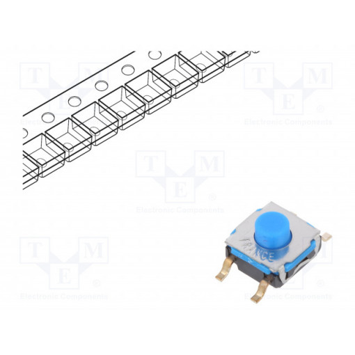 KSC741G LFS; Microswitch TACT; SPST-NO; Pos: 2; 0.05A/32VDC; SMT; none; 4.3mm; C&K