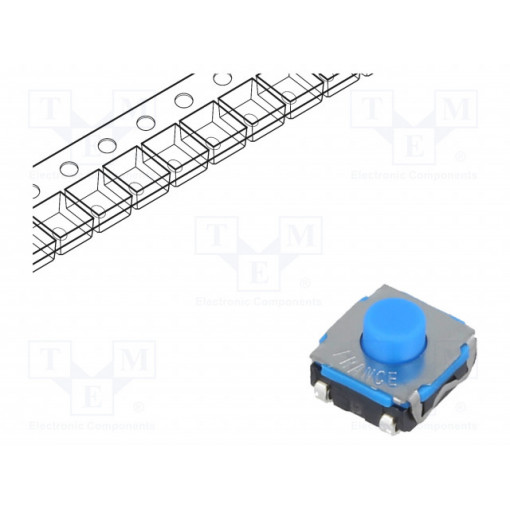 KSC741J LFS; Microswitch TACT; SPST-NO; Pos: 2; 0.05A/32VDC; SMT; none; 4.3mm; C&K