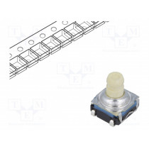 KSC921J LFS; Microswitch TACT; SPST-NO; Pos: 2; 0.05A/32VDC; SMT; none; 7.7mm; C&K