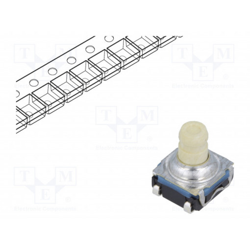 KSC921J LFS; Microswitch TACT; SPST-NO; Pos: 2; 0.05A/32VDC; SMT; none; 7.7mm; C&K