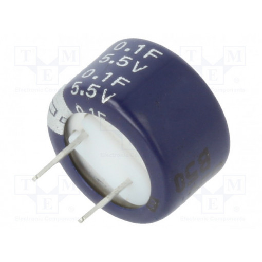 KW-5R5C104-R; Capacitor: electrolytic; supercapacitor; 100mF; 5.5VDC; ESR: 50Ω; EATON ELECTRIC