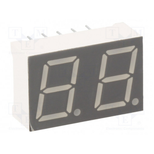 KW2-391AGA; Display: LED; 7-segment; 10mm; 0.39 KW2-391AGA; Display: LED; 7-segment; 10mm; 0.39