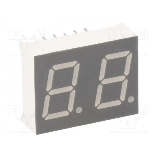 KW2-502AVA; Display: LED; 7-segment; 12.7mm; 0.5 KW2-502AVA; Display: LED; 7-segment; 12.7mm; 0.5