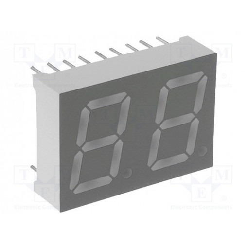 KW2-521AGA; Display: LED; 7-segment; 13.2mm; 0.52 KW2-521AGA; Display: LED; 7-segment; 13.2mm; 0.52