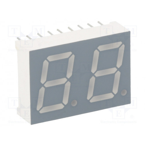 KW2-521AVA; Display: LED; 7-segment; 13.2mm; 0.52