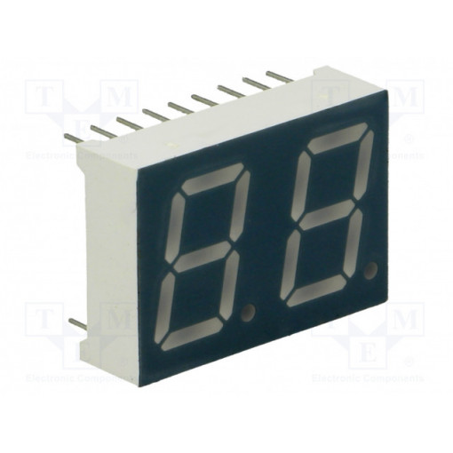 KW2-521CGA; Display: LED; 7-segment; 13.2mm; 0.52