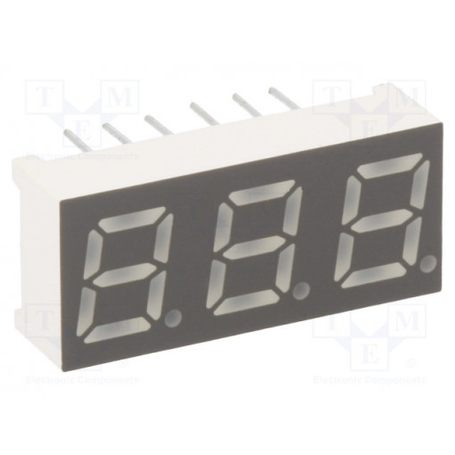 KW3-281CVA; Display: LED; 7-segment; 7mm; 0.28 KW3-281CVA; Display: LED; 7-segment; 7mm; 0.28