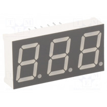 KW3-567CGB; Display: LED; 7-segment; 14.2mm; 0.56 KW3-567CGB; Display: LED; 7-segment; 14.2mm; 0.56