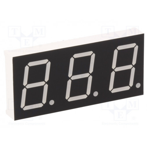 KW3-801CGB; Display: LED; 7-segment; 20.32mm; 0.8