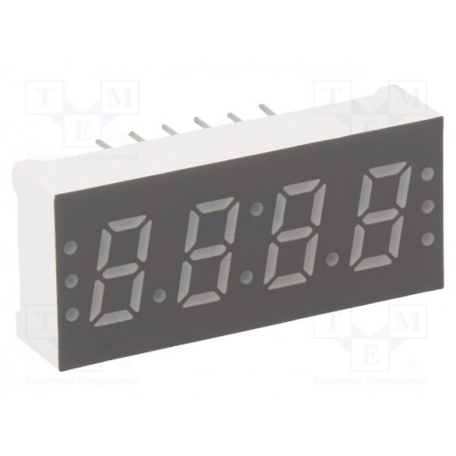 KW4-306AVA; Display: LED; 7-segment; 7.6mm; 0.3 KW4-306AVA; Display: LED; 7-segment; 7.6mm; 0.3