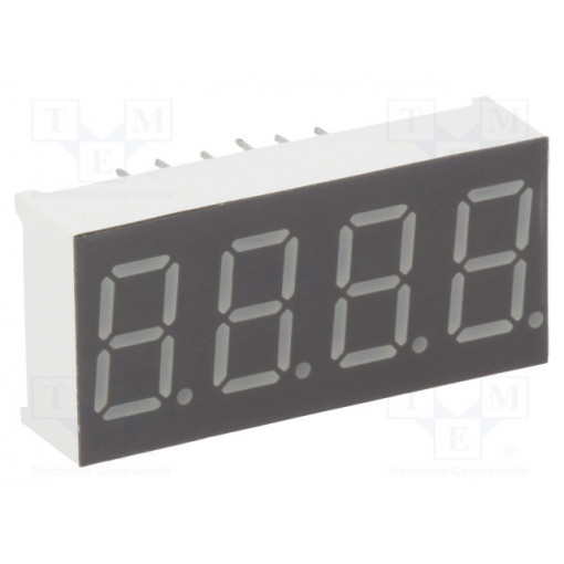KW4-361CVA; Display: LED; 7-segment; 9.2mm; 0.36 KW4-361CVA; Display: LED; 7-segment; 9.2mm; 0.36