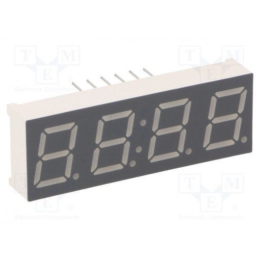 KW4-391AGA; Display: LED; 7-segment; 9.9mm; 0.39