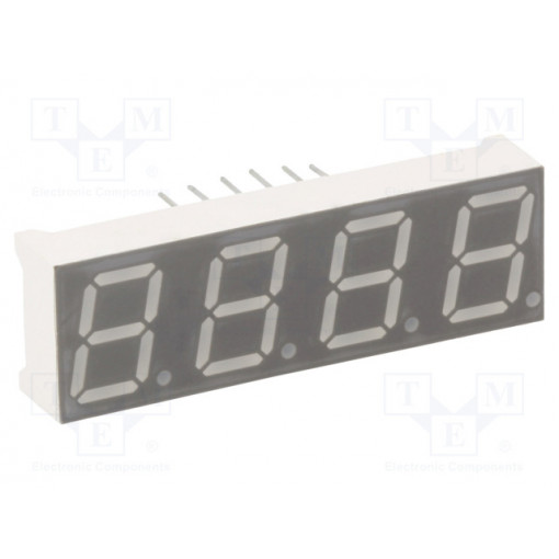 KW4-39FCGA; Display: LED; 7-segment; 10mm; 0.39 KW4-39FCGA; Display: LED; 7-segment; 10mm; 0.39