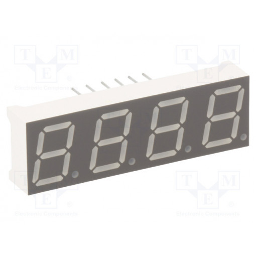 KW4-39FCVA; Display: LED; 7-segment; 10mm; 0.39 KW4-39FCVA; Display: LED; 7-segment; 10mm; 0.39