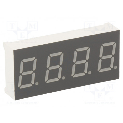 KW4-401AGA; Display: LED; 7-segment; 10.16mm; 0.4 KW4-401AGA; Display: LED; 7-segment; 10.16mm; 0.4
