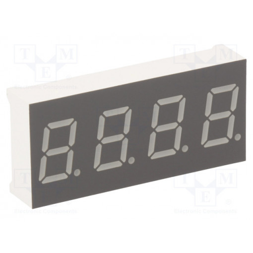 KW4-401AVA; Display: LED; 7-segment; 10.16mm; 0.4 KW4-401AVA; Display: LED; 7-segment; 10.16mm; 0.4