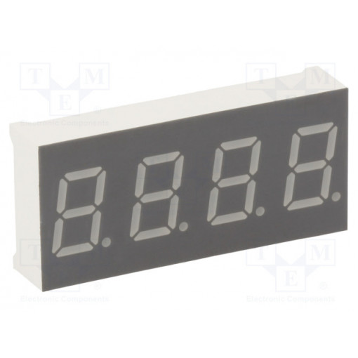 KW4-401CGA; Display: LED; 7-segment; 10.16mm; 0.4 KW4-401CGA; Display: LED; 7-segment; 10.16mm; 0.4