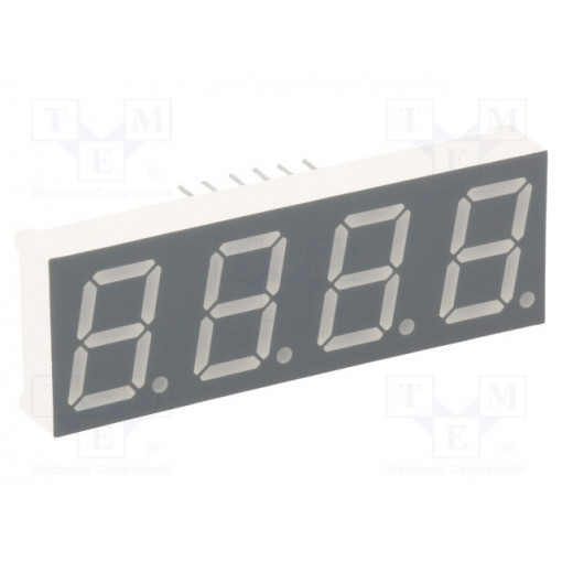 KW4-521CGA; Display: LED; 7-segment; 13.2mm; 0.52 KW4-521CGA; Display: LED; 7-segment; 13.2mm; 0.52