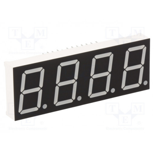 KW4-801AVB; Display: LED; 7-segment; 20.4mm; 0.8