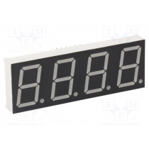 KW4-802CVB; Display: LED; 7-segment; 20.4mm; 0.8