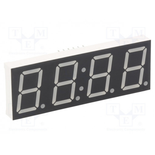 KW4-804CVB; Display: LED; 7-segment; 20.4mm; 0.8