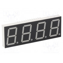 KW4-806CGB; Display: LED; 7-segment; 20.4mm; 0.8
