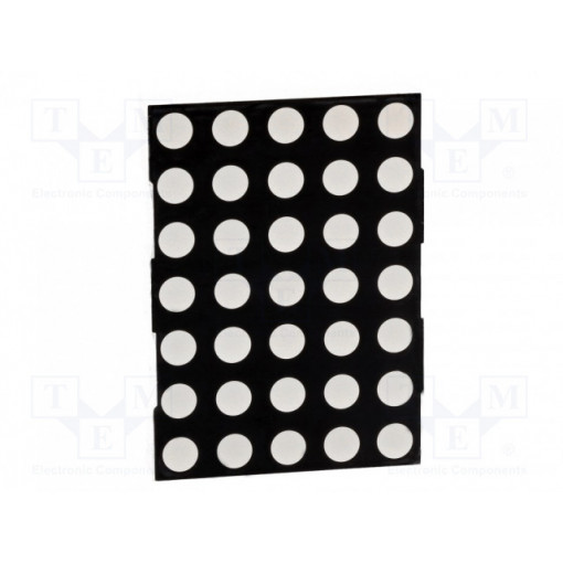 KWM-50571AGB; Display: LED; matrix; 5x7; yellow-green; 3÷6mcd; anode; 37.8x53.1mm; LUCKY LIGHT KWM-50571AGB; Display: LED; matrix; 5x7; yellow-green; 3÷6mcd; anode; 37.8x53.1mm; LUCKY LIGHT
