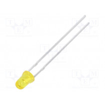L-132XYT; LED; 3mm; yellow; 10÷20mcd; 50°; Front: convex; No.of term: 2; KINGBRIGHT ELECTRONIC