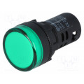 L22 220VAC G; Control lamp; 22mm; L22; -20÷60°C; Illumin: LED 230VAC; Ø22.5mm; AUSPICIOUS