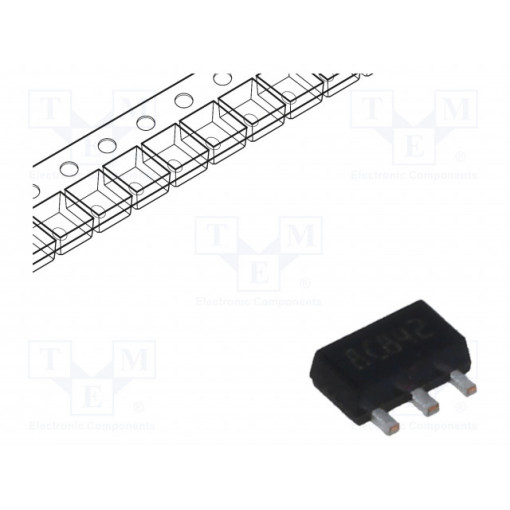 L78L05ABUTR; IC: voltage regulator; linear,fixed; 5V; 0.1A; SOT89; SMD; ±4%; STMicroelectronics
