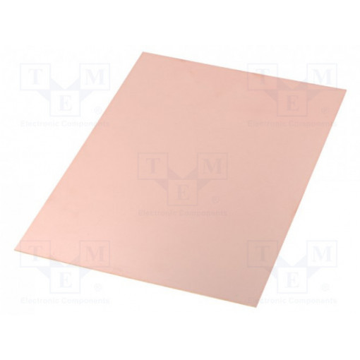 ; Laminate; FR4; 1.5mm; L: 297mm; W: 210mm; Coating: copper; 