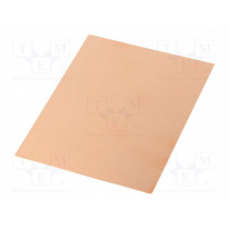 ; Laminate; FR4; 0.8mm; L: 100mm; W: 75mm; Coating: copper; 